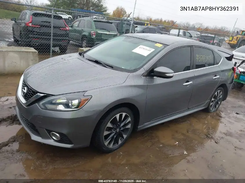 3N1AB7AP8HY362391 2017 Nissan Sentra Sr