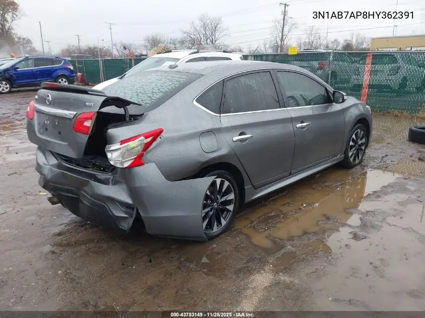 3N1AB7AP8HY362391 2017 Nissan Sentra Sr