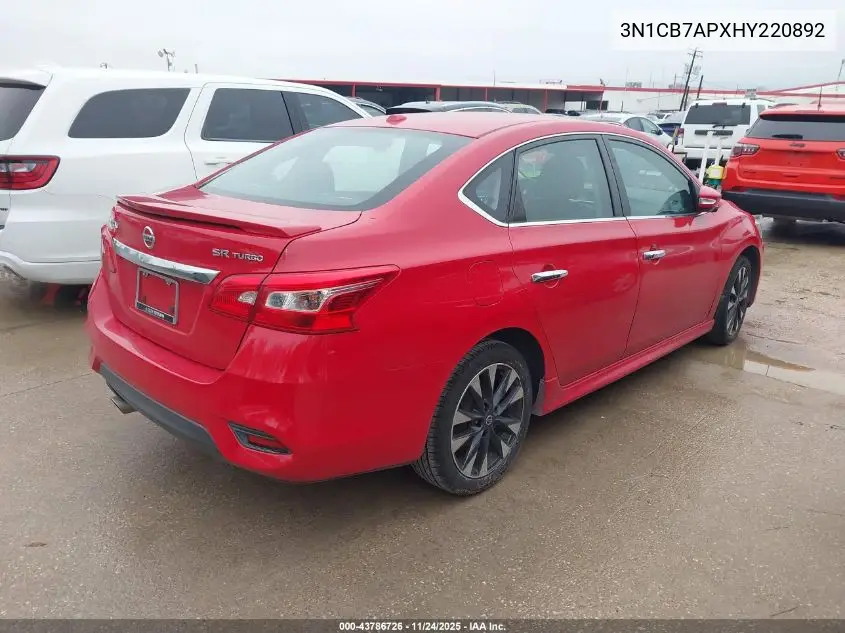 3N1CB7APXHY220892 2017 Nissan Sentra Sr Turbo