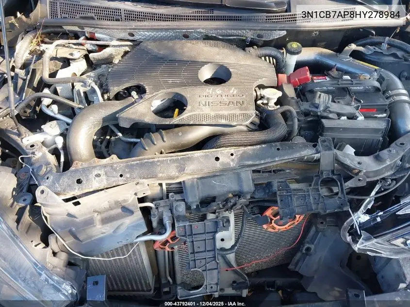 3N1CB7AP8HY278984 2017 Nissan Sentra Sr Turbo