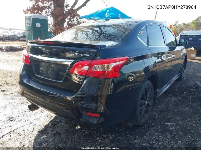 3N1CB7AP8HY278984 2017 Nissan Sentra Sr Turbo