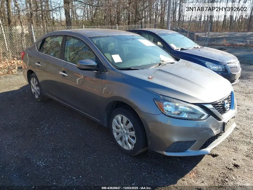 3N1AB7AP2HY392602 2017 Nissan Sentra S