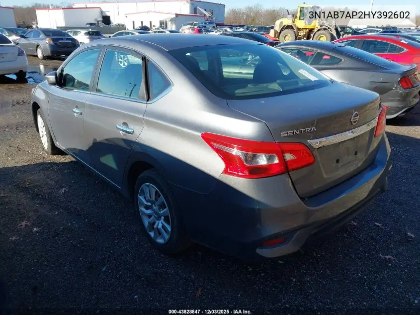 3N1AB7AP2HY392602 2017 Nissan Sentra S