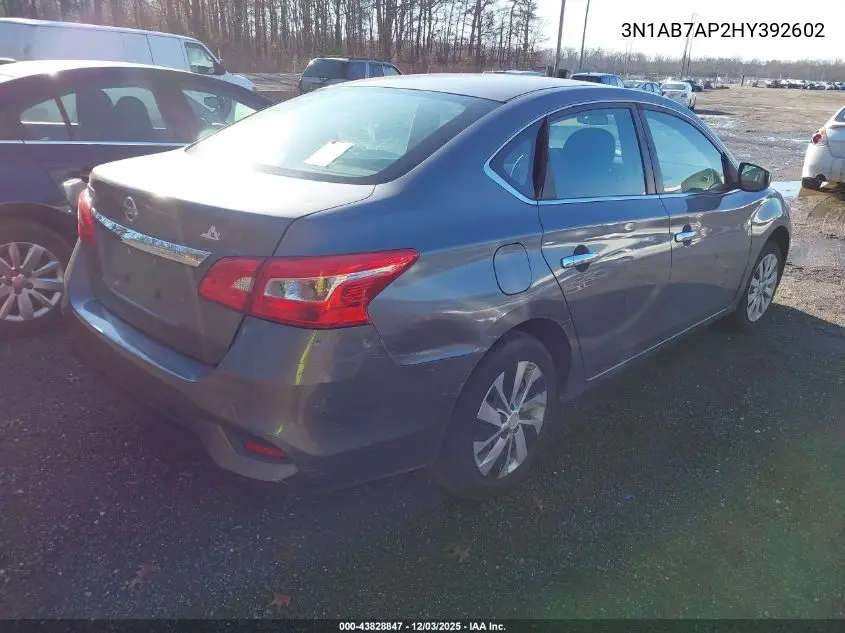 3N1AB7AP2HY392602 2017 Nissan Sentra S