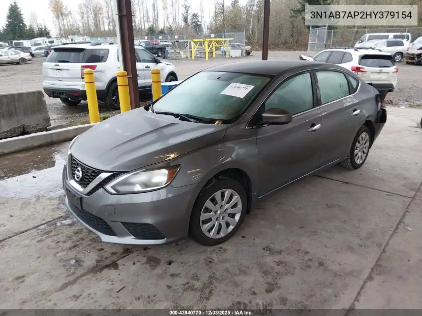 3N1AB7AP2HY379154 2017 Nissan Sentra S