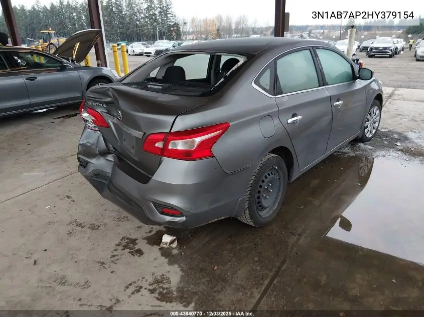 3N1AB7AP2HY379154 2017 Nissan Sentra S