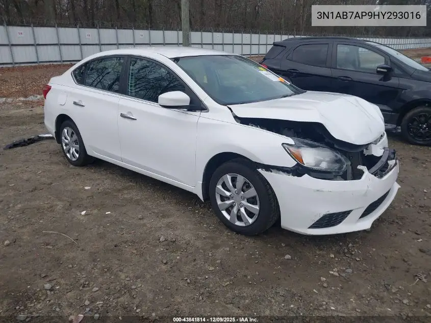 3N1AB7AP9HY293016 2017 Nissan Sentra S