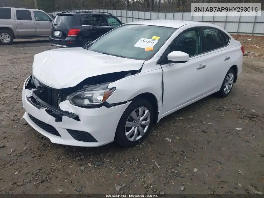 3N1AB7AP9HY293016 2017 Nissan Sentra S