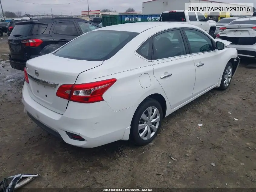 3N1AB7AP9HY293016 2017 Nissan Sentra S