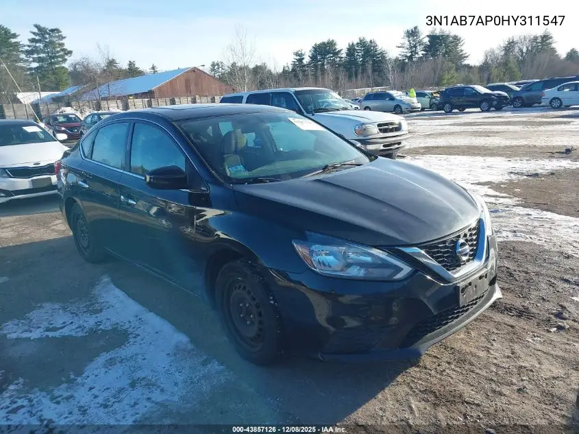 3N1AB7AP0HY311547 2017 Nissan Sentra Sv