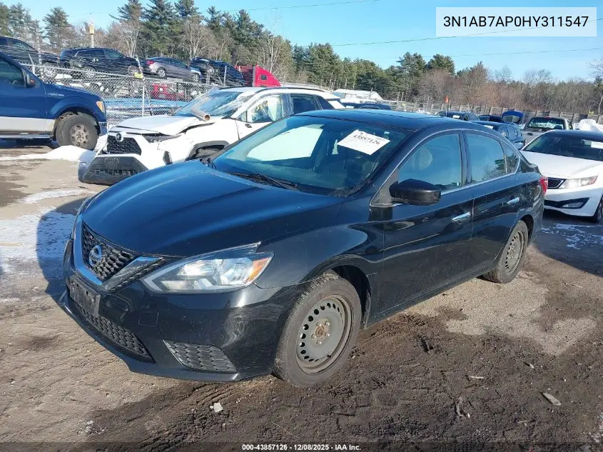 3N1AB7AP0HY311547 2017 Nissan Sentra Sv