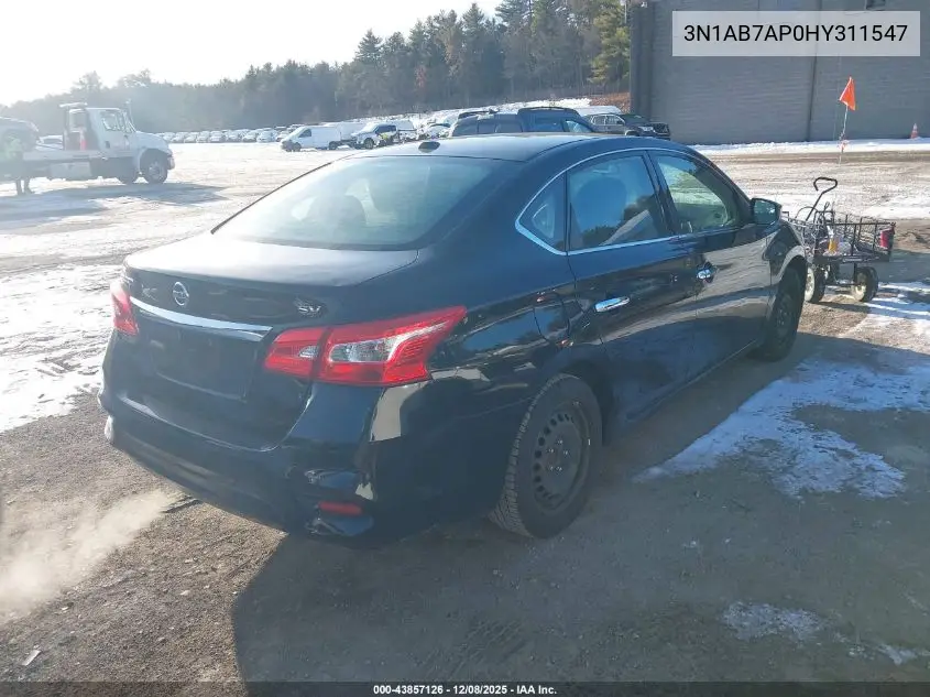 3N1AB7AP0HY311547 2017 Nissan Sentra Sv
