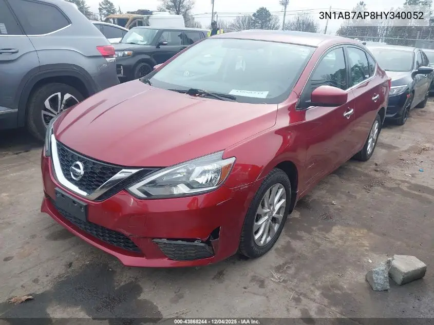 3N1AB7AP8HY340052 2017 Nissan Sentra Sv