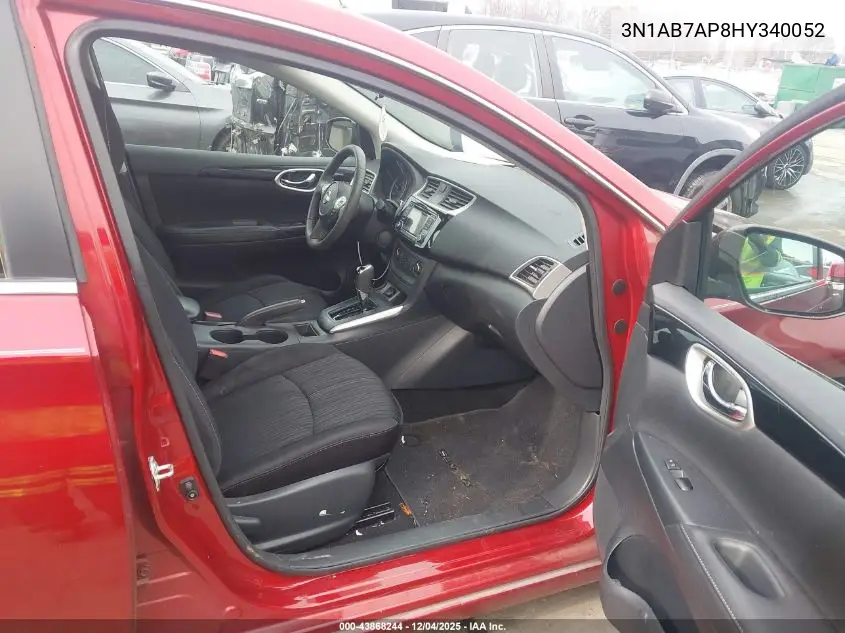 3N1AB7AP8HY340052 2017 Nissan Sentra Sv