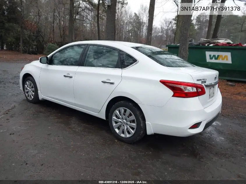 3N1AB7AP7HY391378 2017 Nissan Sentra S