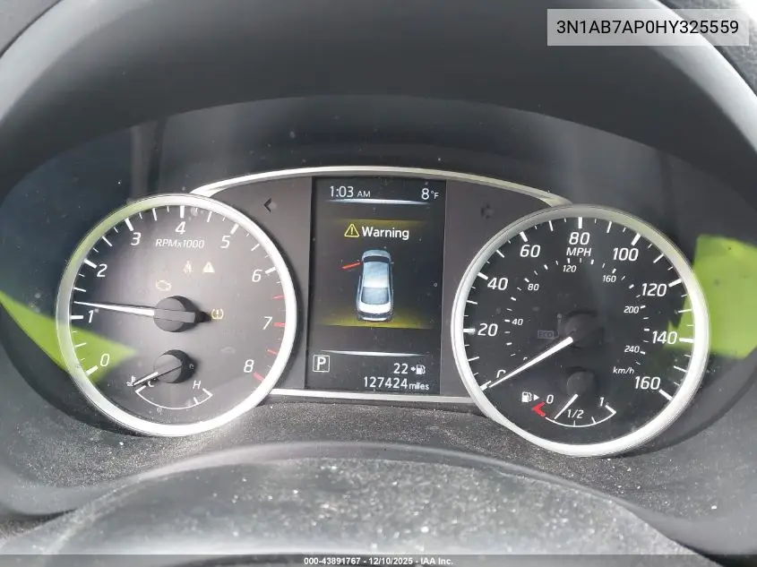 3N1AB7AP0HY325559 2017 Nissan Sentra Sv