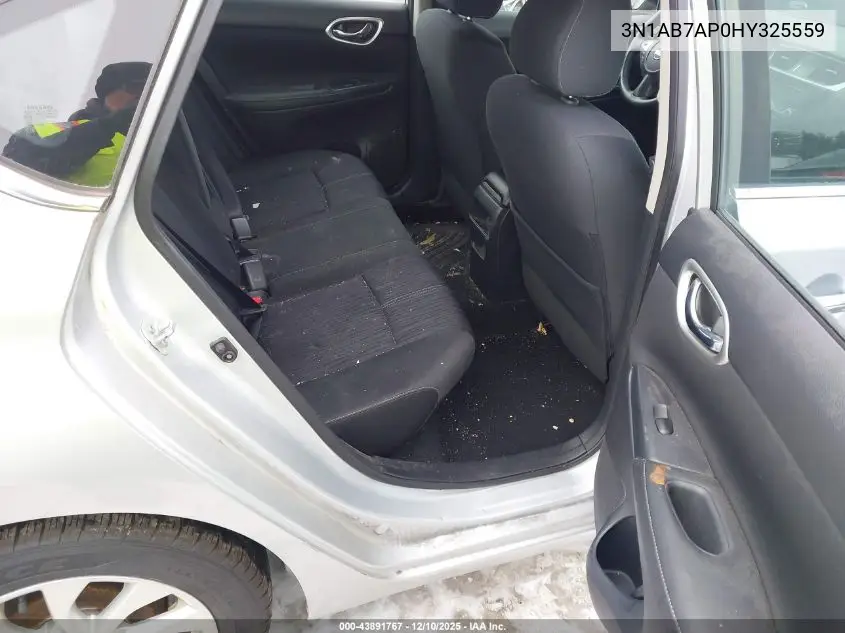 3N1AB7AP0HY325559 2017 Nissan Sentra Sv