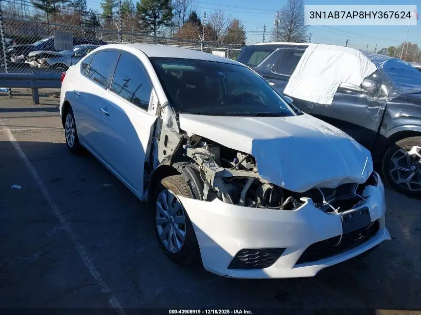 3N1AB7AP8HY367624 2017 Nissan Sentra Sv