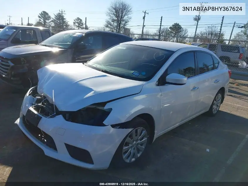 3N1AB7AP8HY367624 2017 Nissan Sentra Sv