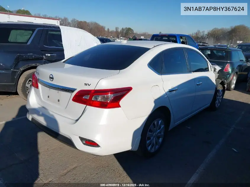 3N1AB7AP8HY367624 2017 Nissan Sentra Sv