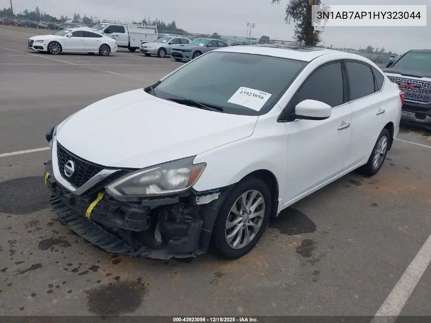 3N1AB7AP1HY323044 2017 Nissan Sentra Sv