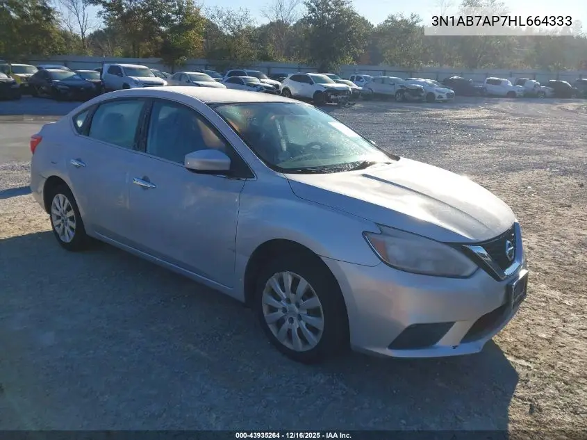 3N1AB7AP7HL664333 2017 Nissan Sentra Sv