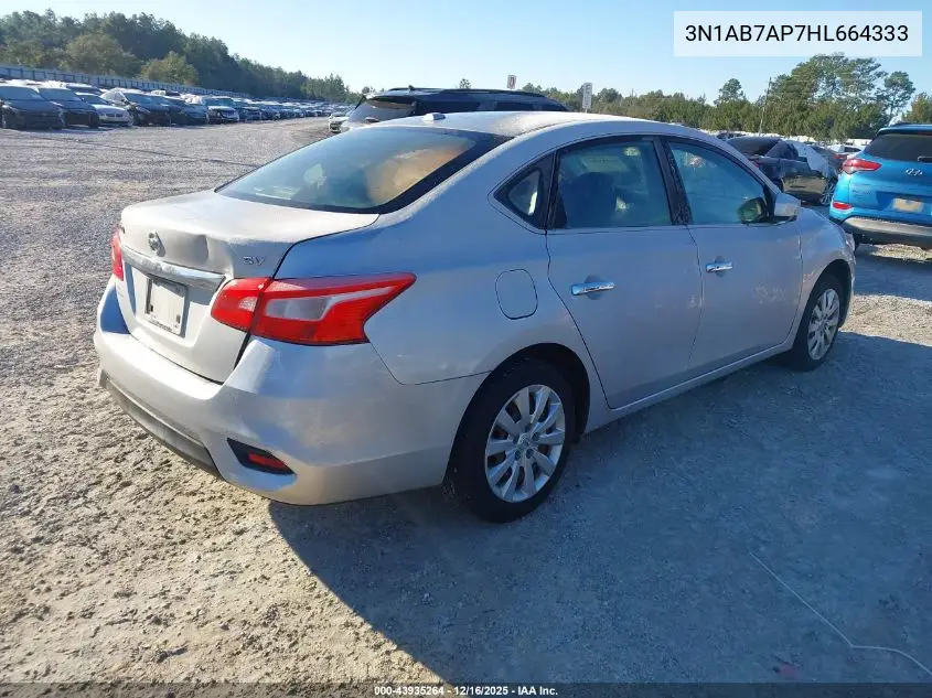 3N1AB7AP7HL664333 2017 Nissan Sentra Sv