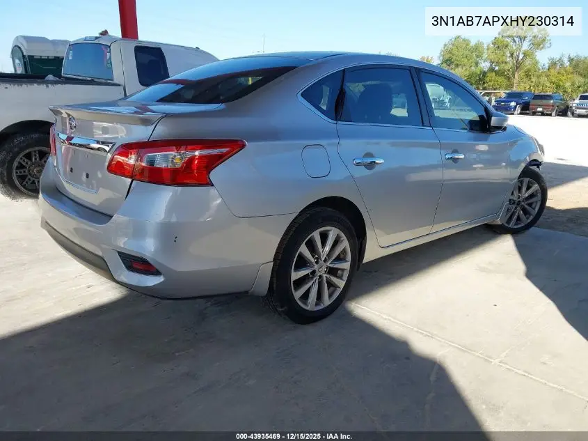 3N1AB7APXHY230314 2017 Nissan Sentra S