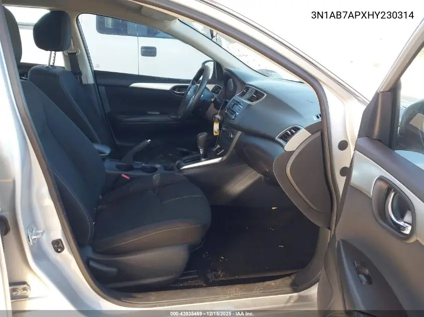 3N1AB7APXHY230314 2017 Nissan Sentra S