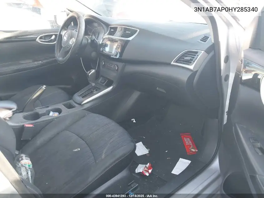 3N1AB7AP0HY285340 2017 Nissan Sentra Sv