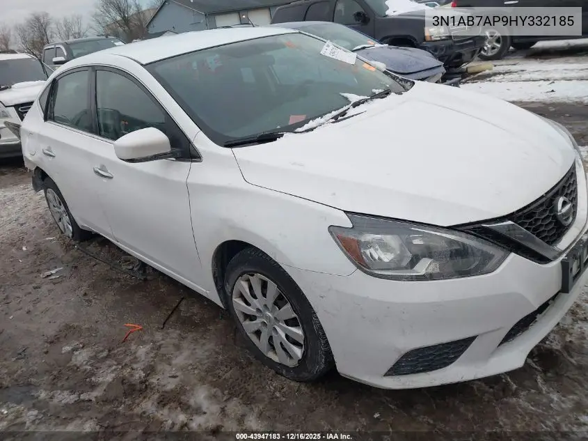 3N1AB7AP9HY332185 2017 Nissan Sentra Sv