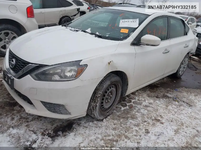 3N1AB7AP9HY332185 2017 Nissan Sentra Sv