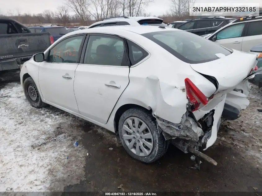 3N1AB7AP9HY332185 2017 Nissan Sentra Sv
