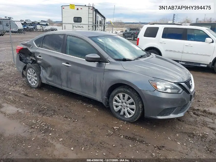 3N1AB7AP9HY394475 2017 Nissan Sentra S