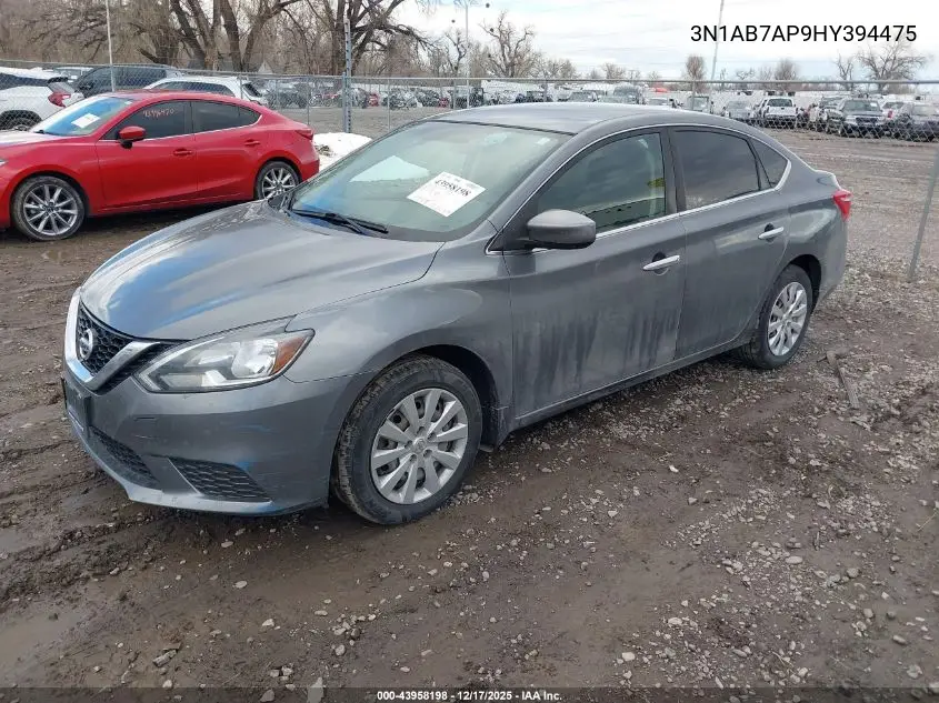 3N1AB7AP9HY394475 2017 Nissan Sentra S
