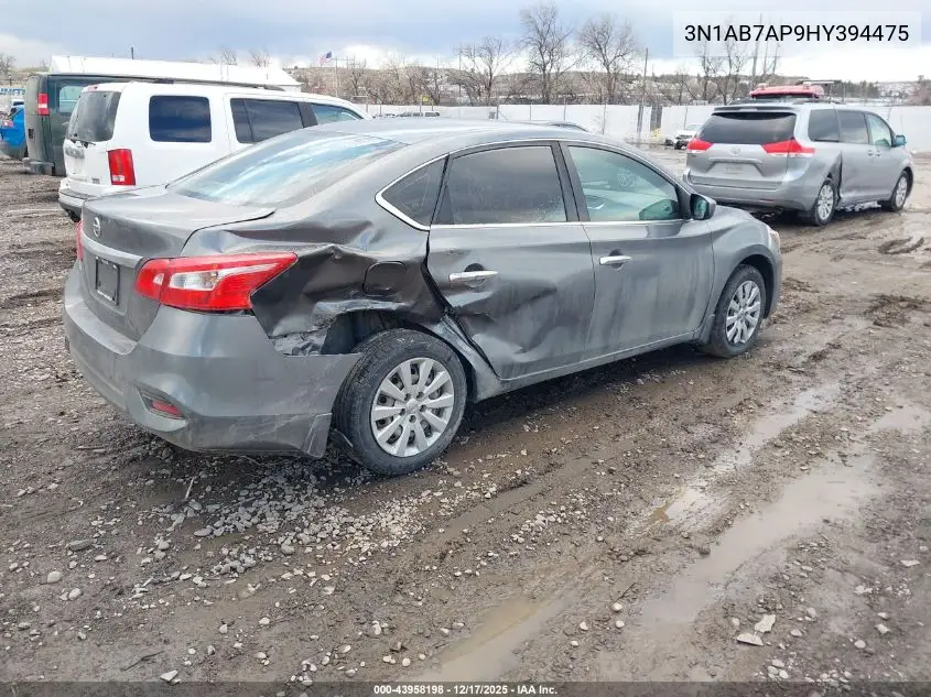3N1AB7AP9HY394475 2017 Nissan Sentra S