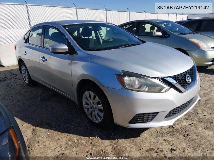 3N1AB7AP7HY219142 2017 Nissan Sentra S