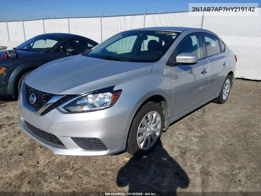 3N1AB7AP7HY219142 2017 Nissan Sentra S