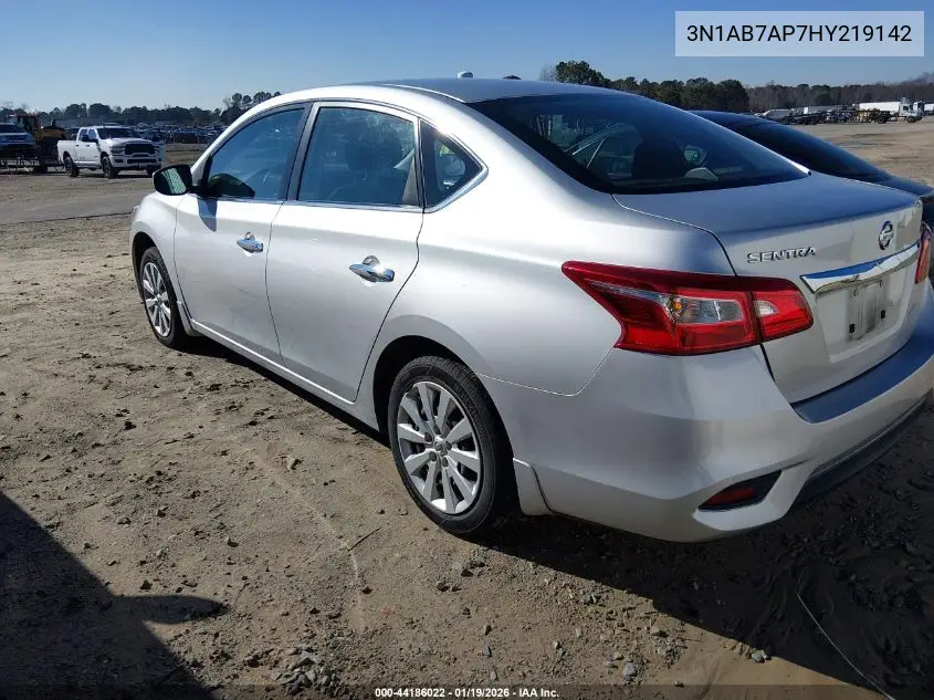3N1AB7AP7HY219142 2017 Nissan Sentra S