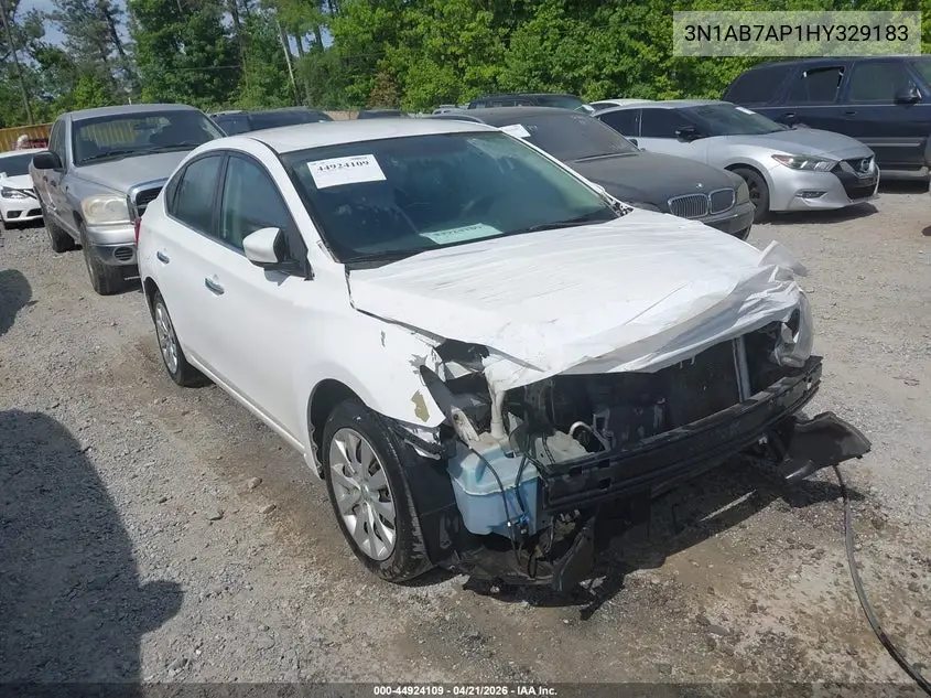 3N1AB7AP1HY329183 2017 Nissan Sentra Sv