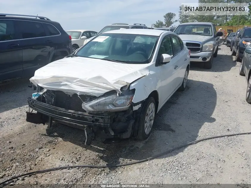 3N1AB7AP1HY329183 2017 Nissan Sentra Sv