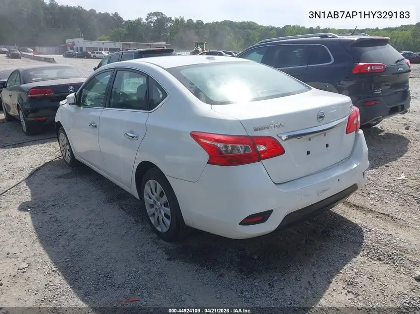 3N1AB7AP1HY329183 2017 Nissan Sentra Sv
