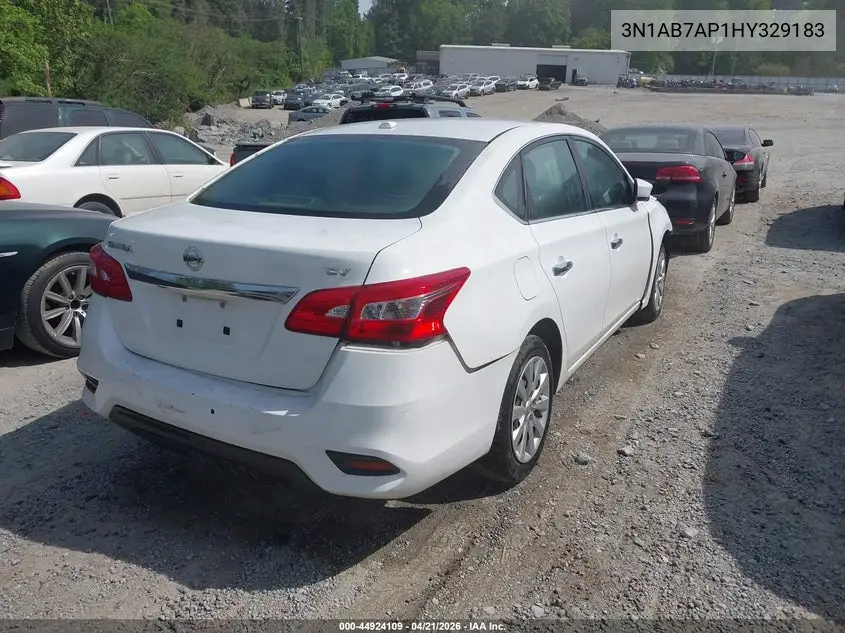 3N1AB7AP1HY329183 2017 Nissan Sentra Sv