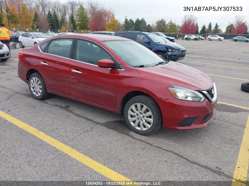 3N1AB7AP5JY307533 2018 Nissan Sentra