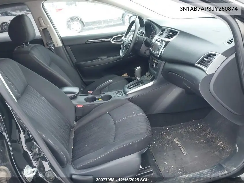 3N1AB7AP3JY260874 2018 Nissan Sentra S/Sv/Sr/Sl