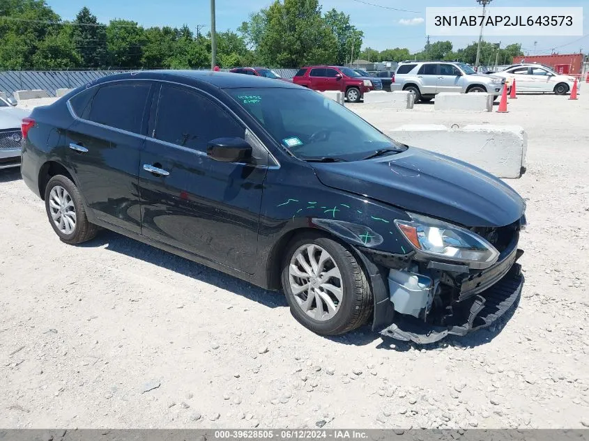 2018 Nissan Sentra Sv VIN: 3N1AB7AP2JL643573 Lot: 39628505