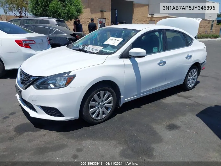 2018 Nissan Sentra S VIN: 3N1AB7AP5JY346896 Lot: 39633948