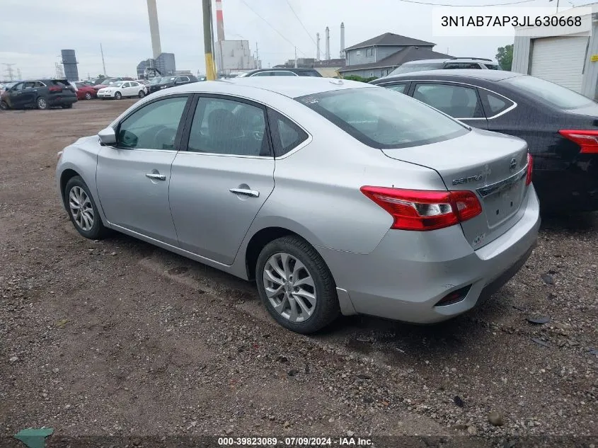 3N1AB7AP3JL630668 2018 Nissan Sentra S/Sv/Sr/Sl