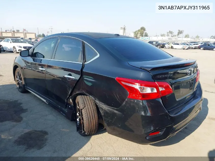 3N1AB7APXJY311965 2018 Nissan Sentra S/Sv/Sr/Sl