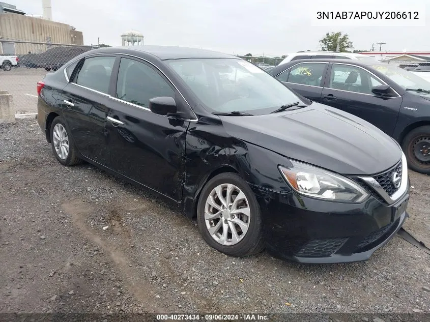 2018 Nissan Sentra S/Sv/Sr/Sl VIN: 3N1AB7AP0JY206612 Lot: 40273434